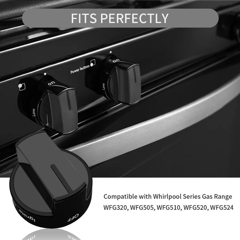 Reyhoar W10339442 Gas Range Knob Black Replacement Part for Whirlpool Range/Stove/Oven- Replaces WPW10339442  PS3507188 (1 Pack) - Image 2